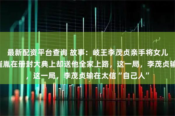 最新配资平台查询 故事：岐王李茂贞亲手将女儿送上皇后宝座，崔胤在册封大典上却送他全家上路，这一局，李茂贞输在太信“自己人”